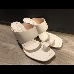 Topshop white heel leather sandal
